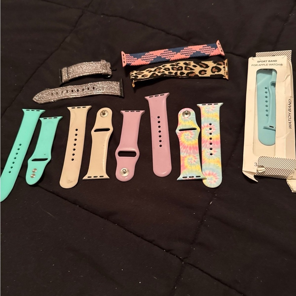 Apple Watch Bands in Pink, Mint, and Leopard Print
